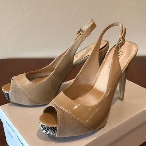 Guess Taupe Snakeskin HighHeel Size: 8
